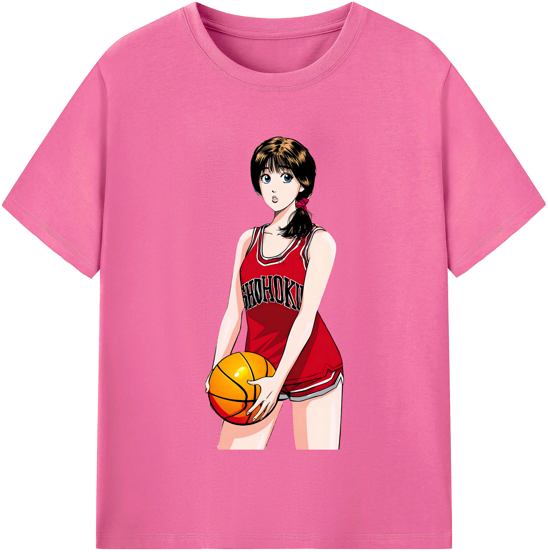 （画像用） SLAM DUNK／スラムダンク レディースカジュアルプリントTシャツ（綿100％）